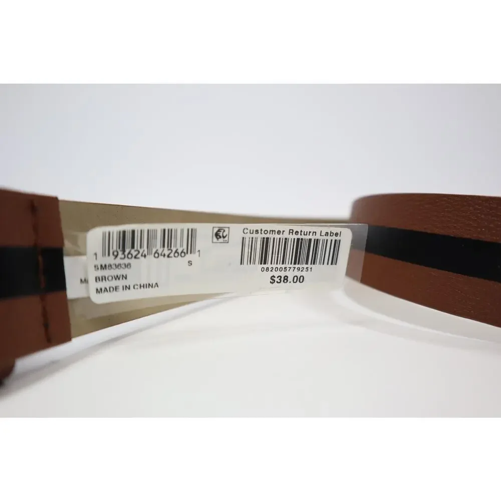 Steve‎ Madden Brown Belt with Black Stripe Size S